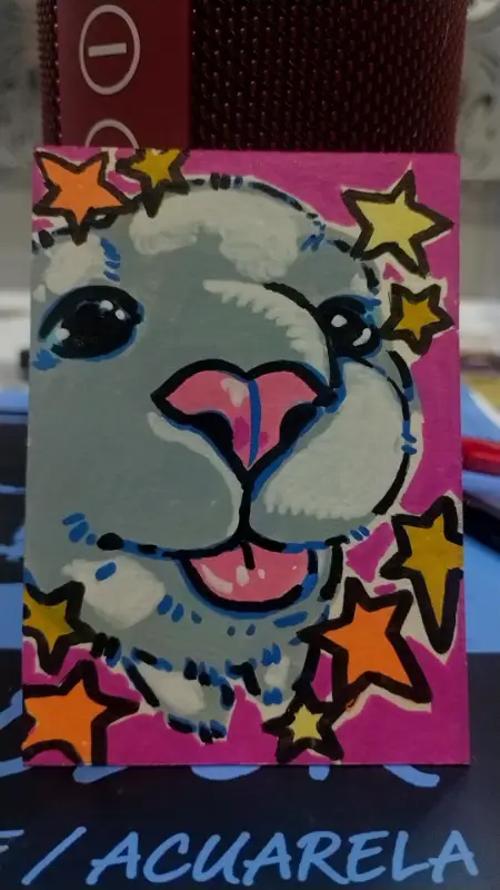 Pop Art Cat <3 ACEO aceo art card