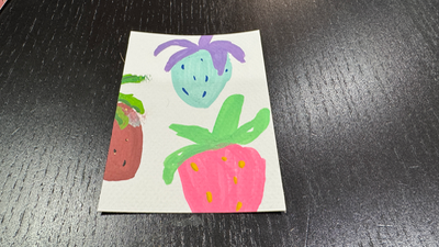 Odd Strawberries aceo art card thumbnail 2