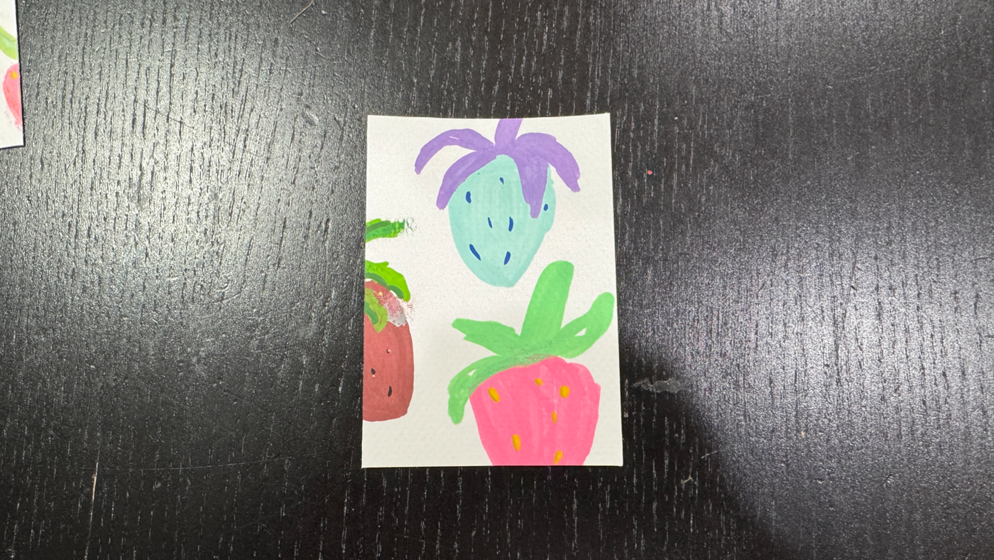 Odd Strawberries aceo art card