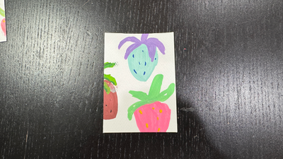 Odd Strawberries aceo art card thumbnail 1