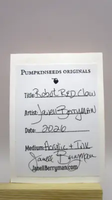 Robot with red claws ACEO ORIGINAL ART SIGNED aceo art card thumbnail 2