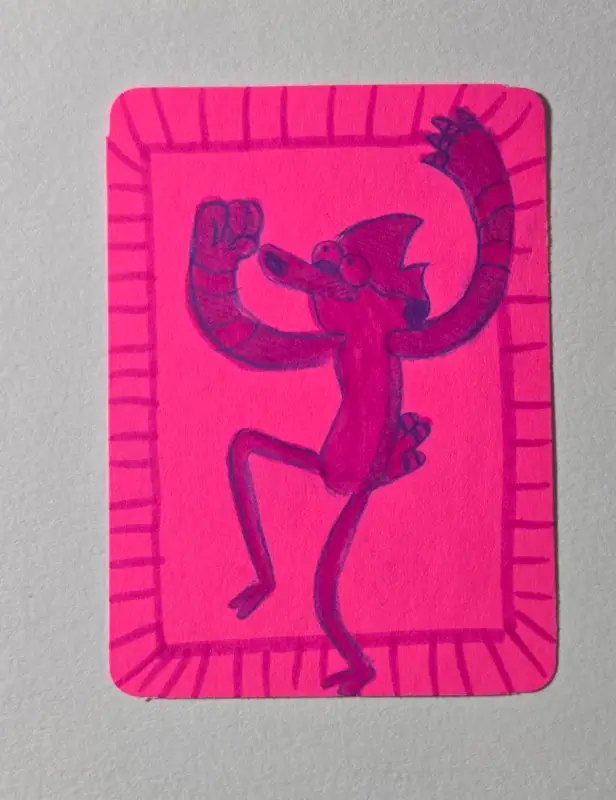 Mordecai Regular Show ACEO 1/2 aceo art card