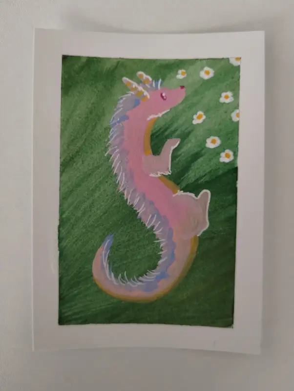 Floral Discovery aceo art card