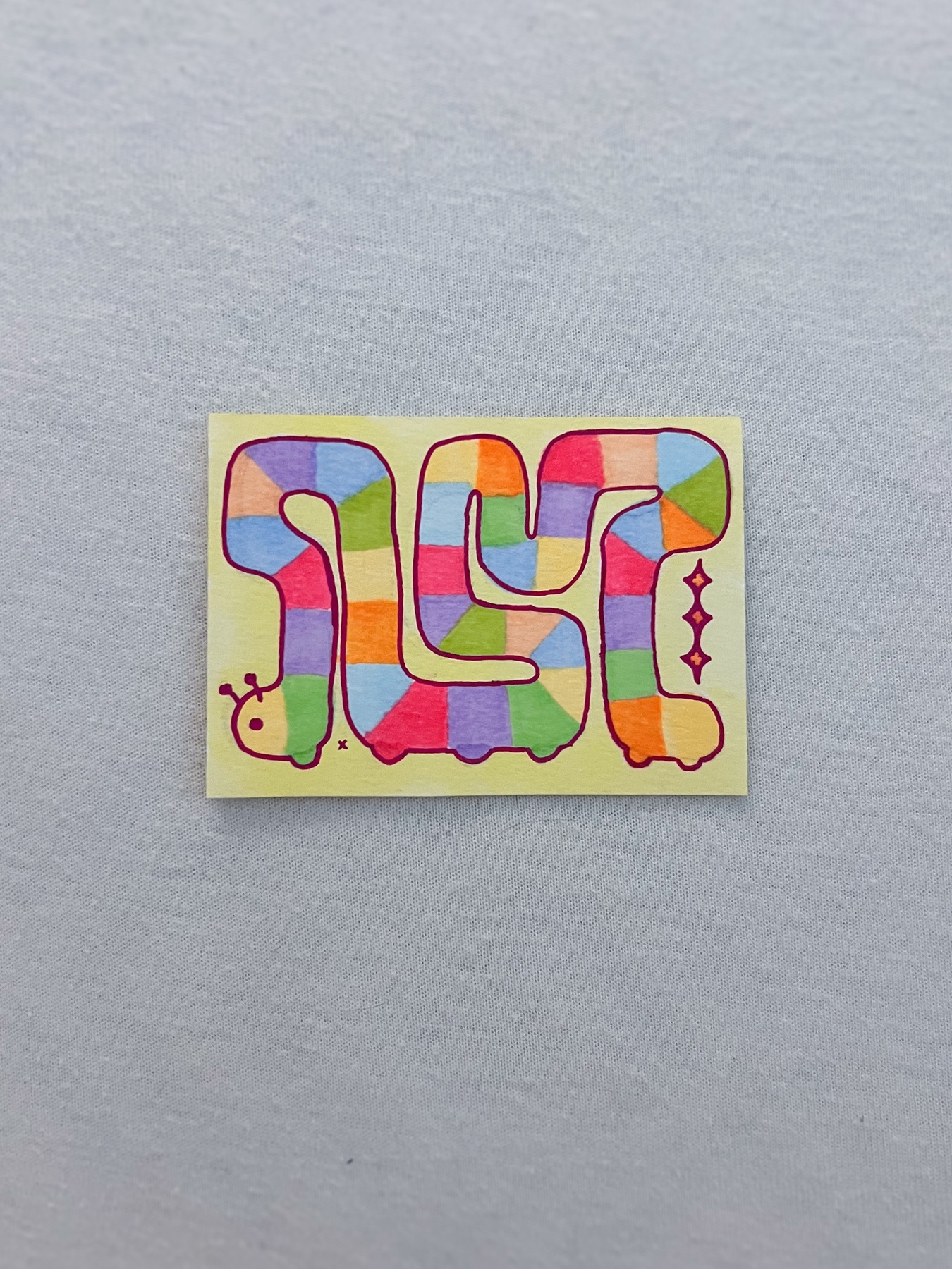 Willy the Silly Worm aceo art card