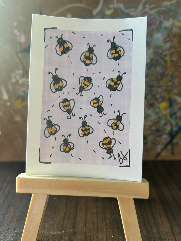 Busy aceo art card
