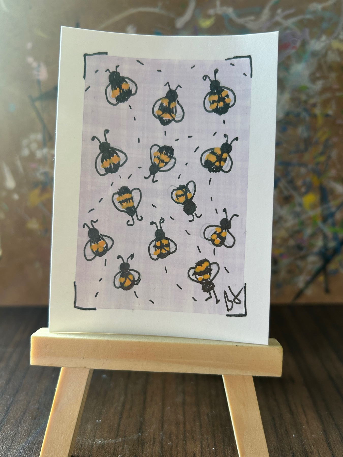 Busy aceo art card