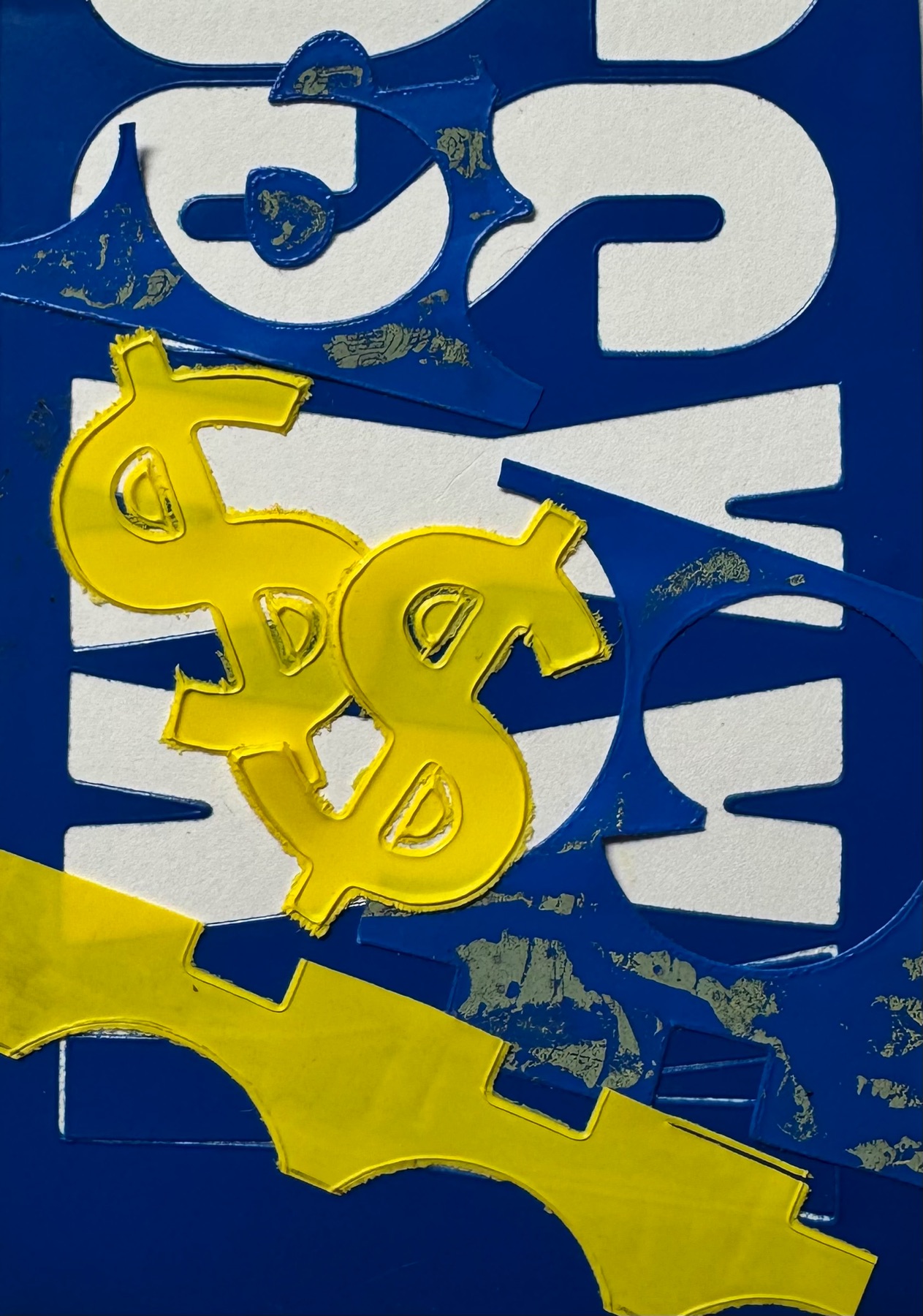 yellow money aceo art card