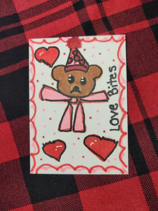 Beary Good Time aceo art card