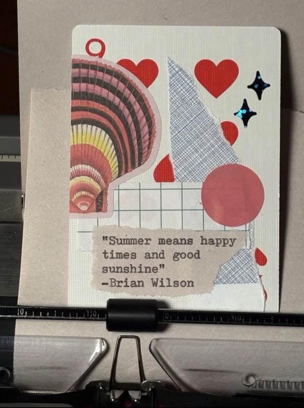 Quote Card #190 by Mazerzine summer seashell Brian Wilson aceo art card