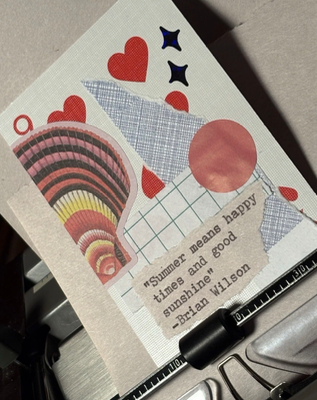 Quote Card #190 by Mazerzine summer seashell Brian Wilson aceo art card thumbnail 2