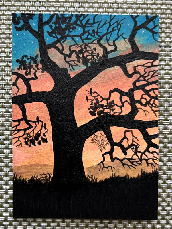 “In the Stillness of the Night” aceo art card