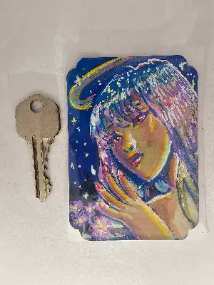 Rainbow Tiara aceo art card thumbnail 2