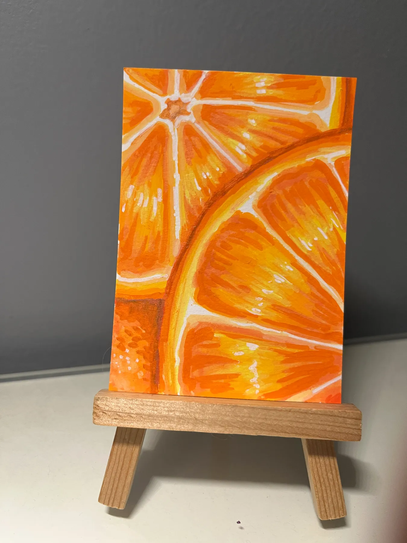 Orange Slices aceo art card