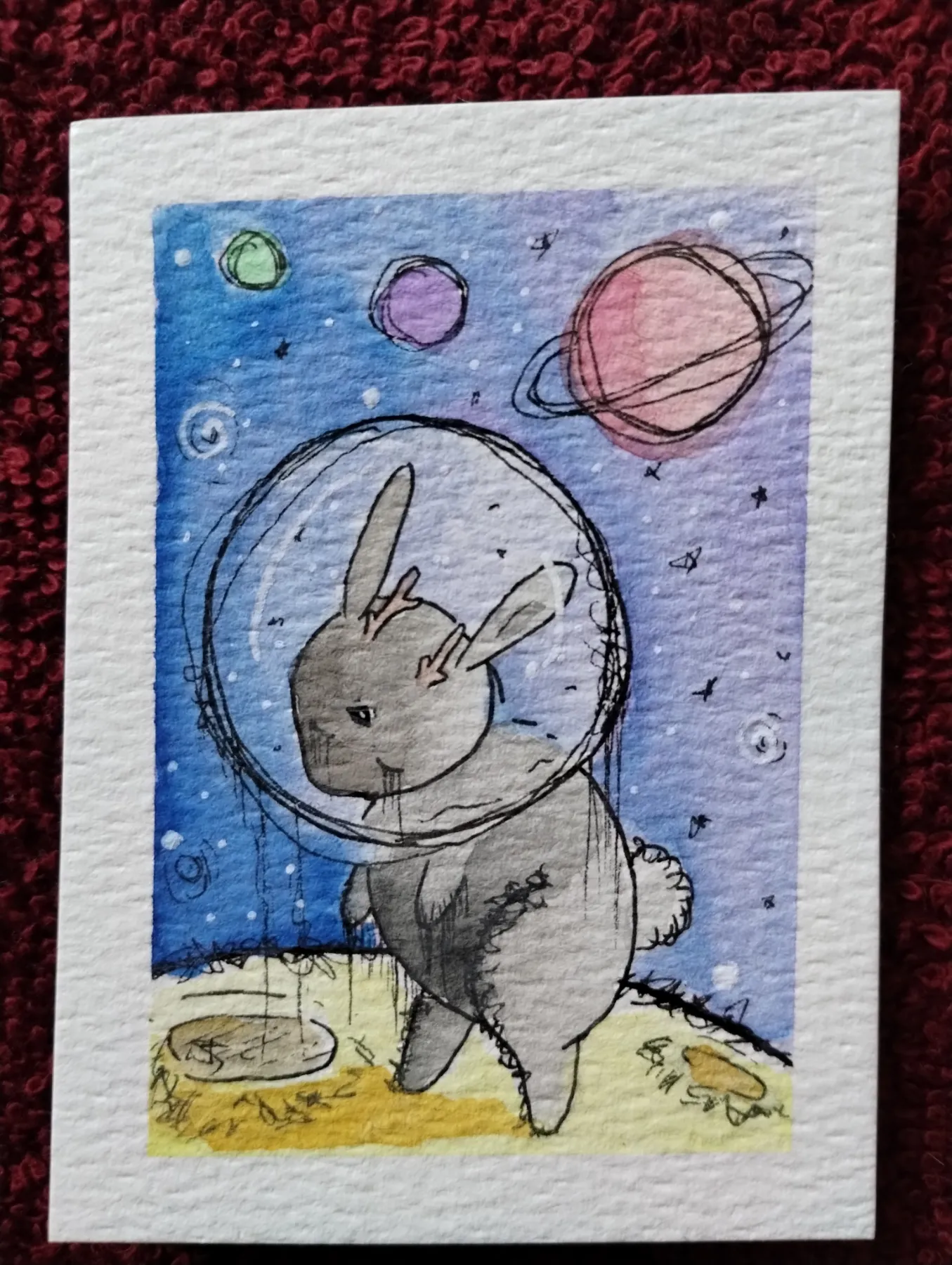 Planet Peace aceo art card