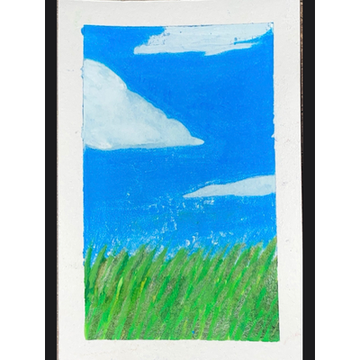 Grassy Field 3 aceo art card thumbnail 2