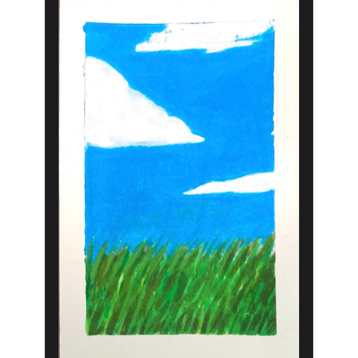 Grassy Field 3 aceo art card thumbnail 1