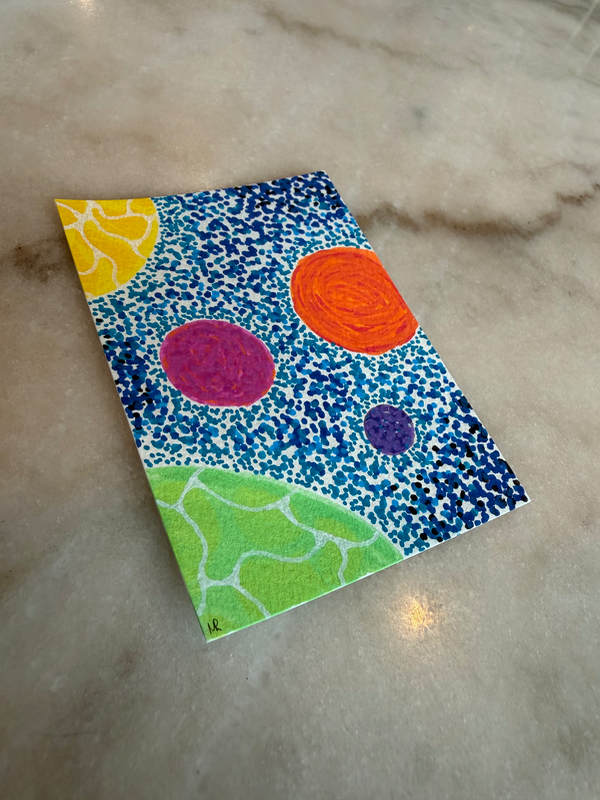 Candy Planets aceo art card