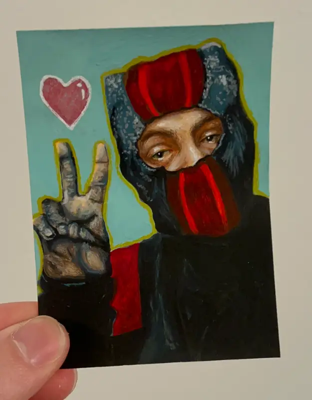 Twenty One Pilots Clancy Peace Sign (2.5x3.5 inch) aceo art card
