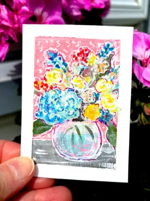 Softly Sunrise aceo art card thumbnail 1