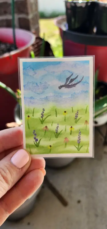 Lone Dragon aceo art card