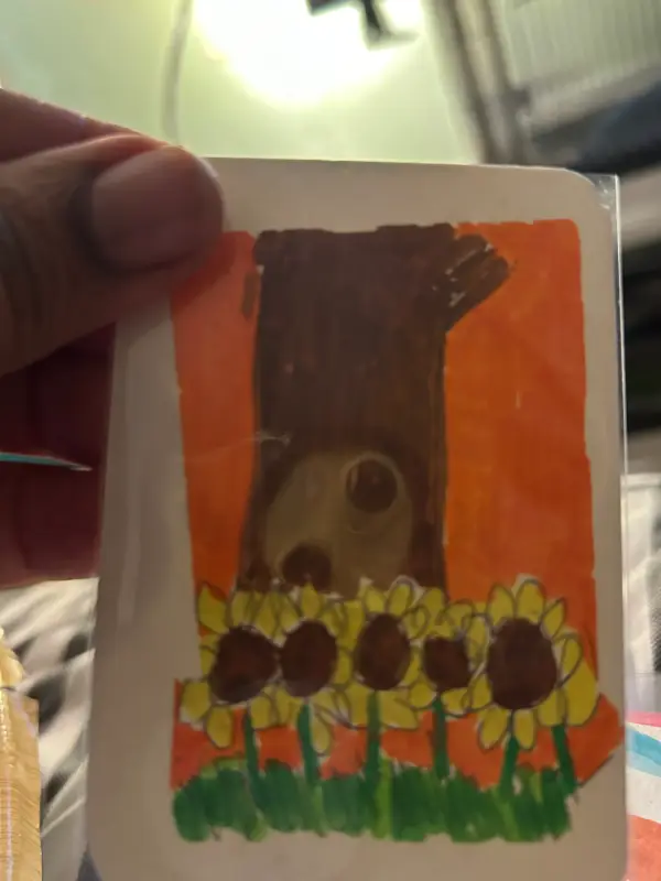 Daisies at the Tree aceo art card