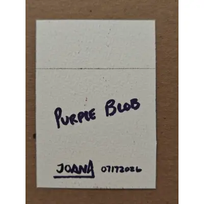 PURPLE BLOB aceo art card thumbnail 2