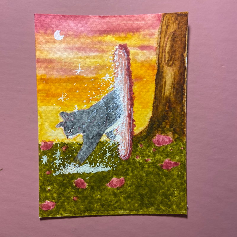 Renascence- Enchanted meadow series 1/4 aceo art card
