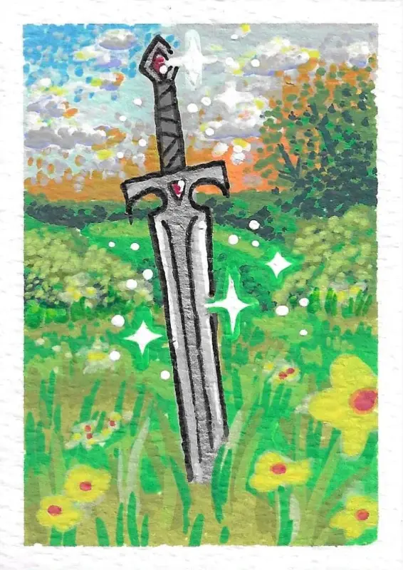 Sunrise Sword aceo art card