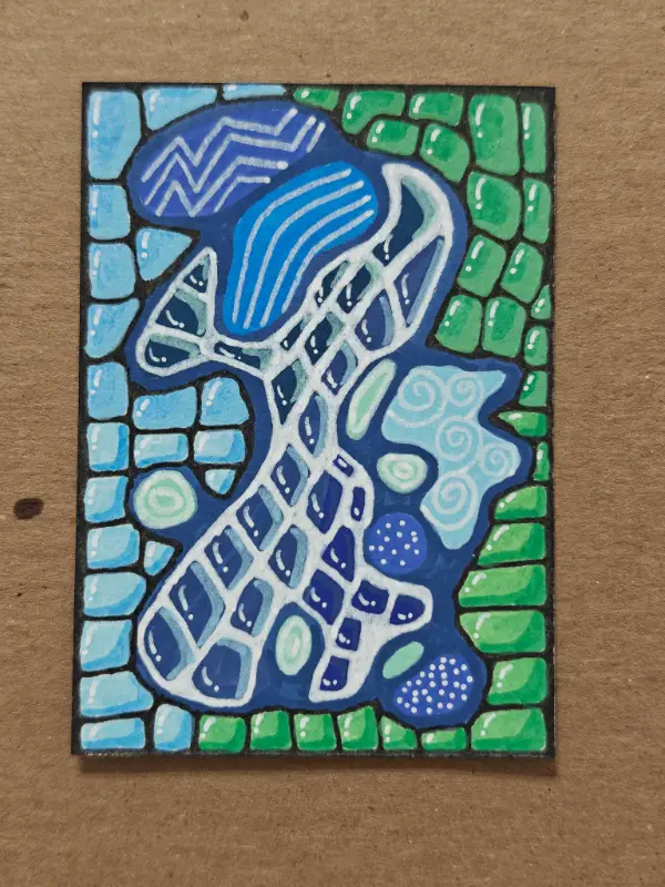 WATER DROPLET aceo art card