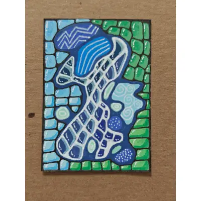 WATER DROPLET aceo art card thumbnail 1