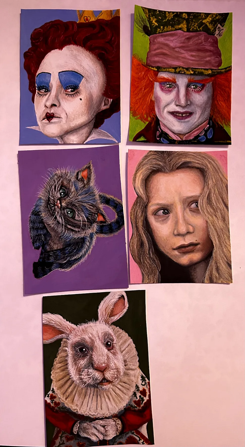 Alice in Wonderland 5 ACEOs Bundle aceo art card