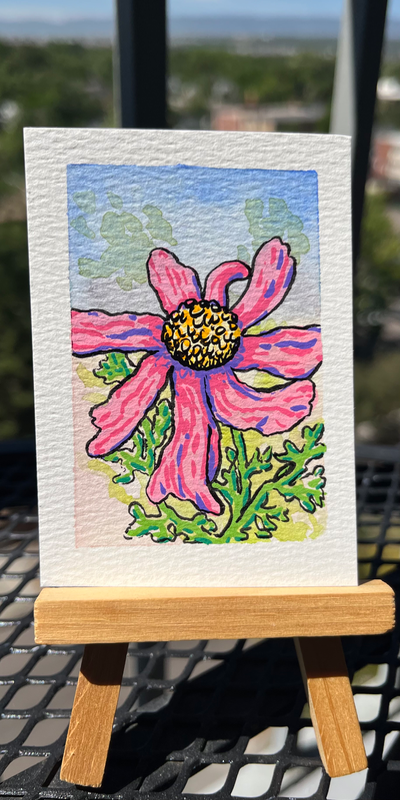 Flower in Focus 2 aceo art card