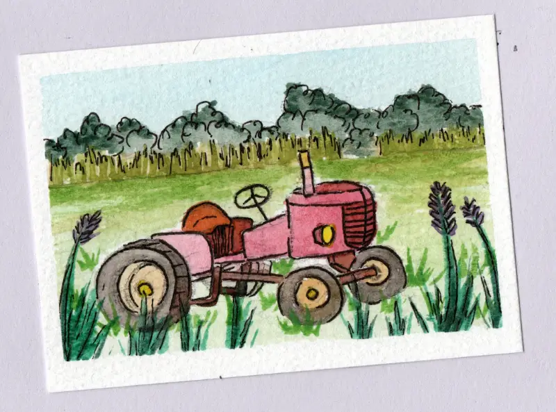 A Red Geezer aceo art card