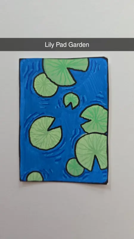 Lily Pad Garden aceo art card