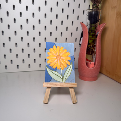 ACEO Original Art Card FLORAL Not a Print by Ksenija Cordova aceo art card thumbnail 2