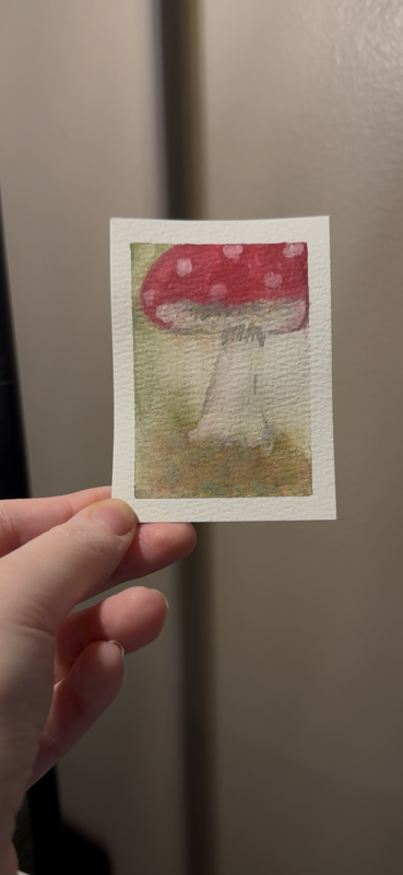 Mushroom Whimsy aceo art card