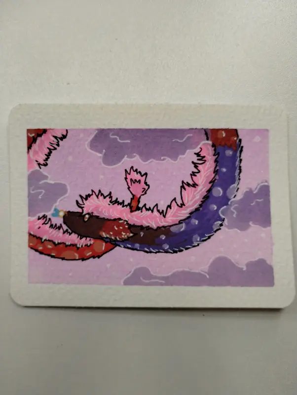 Plum Skies aceo art card