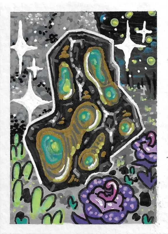 Zonaite Deposit aceo art card