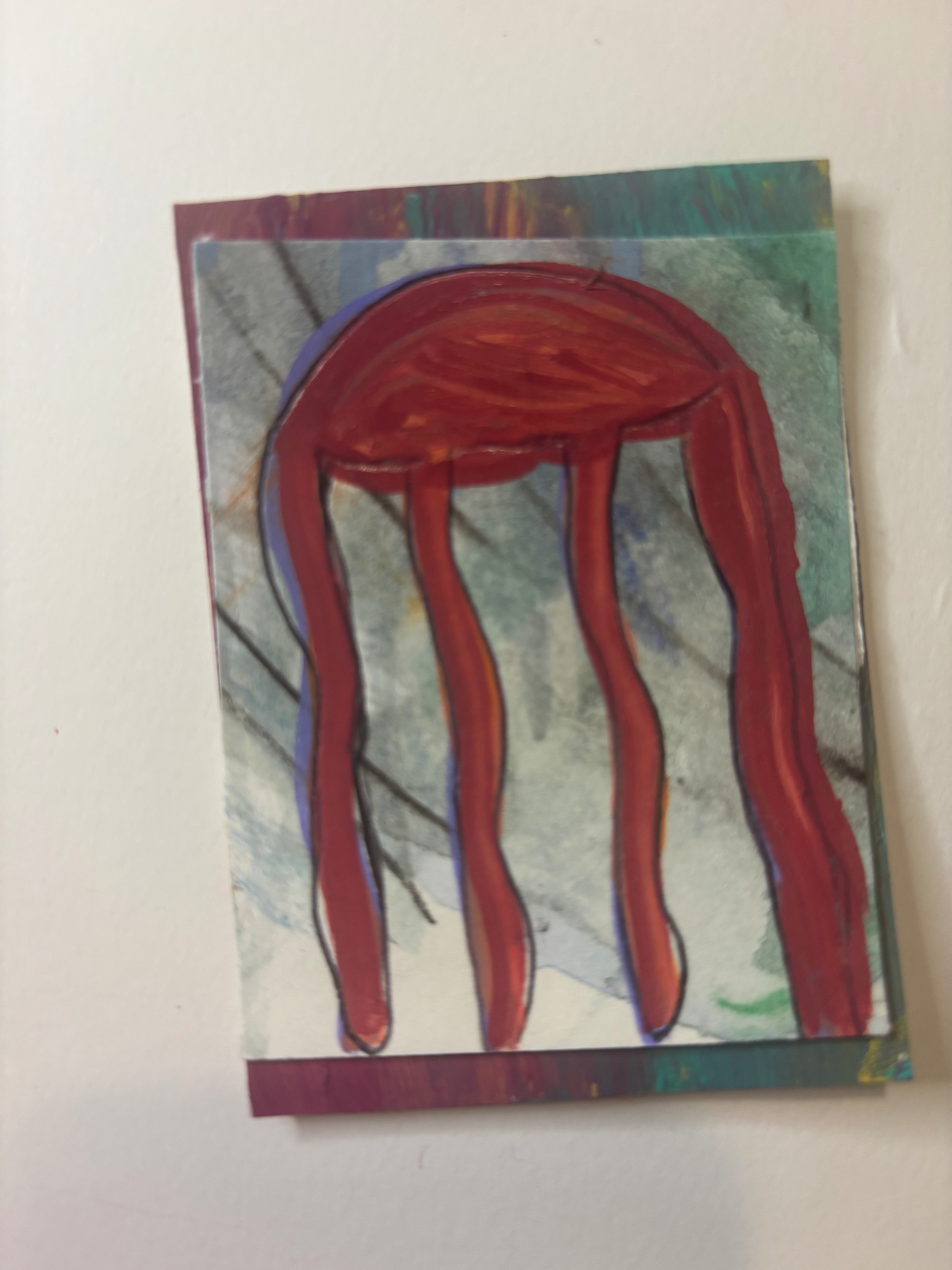 Jelly fish #10 aceo art card