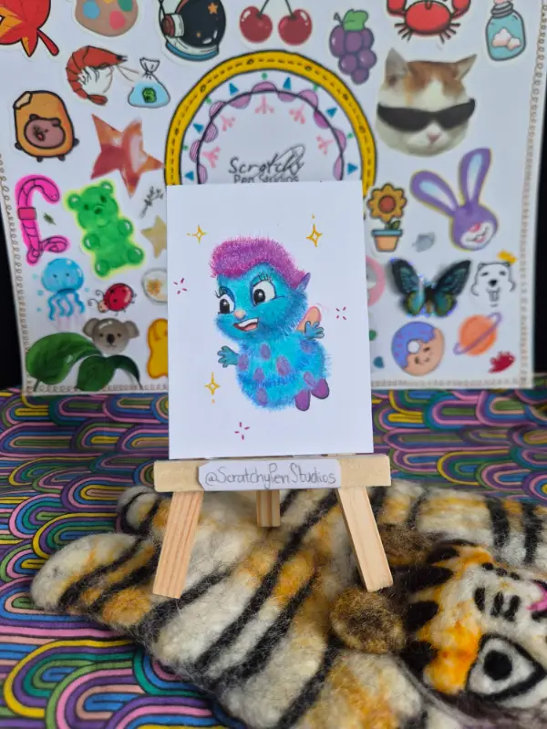 "Bibble" Fan Art, Barbie aceo art card