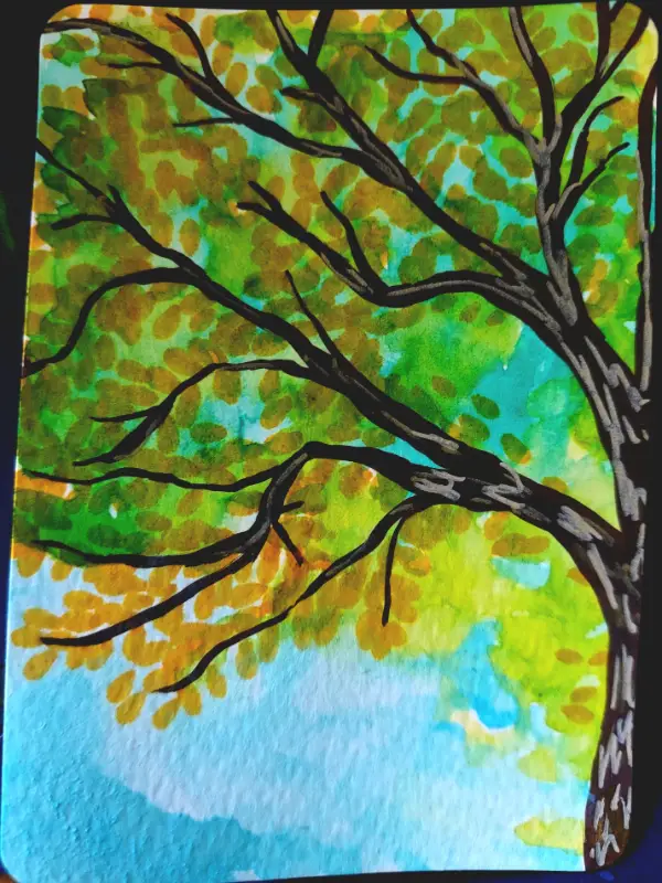 Spring View aceo art card
