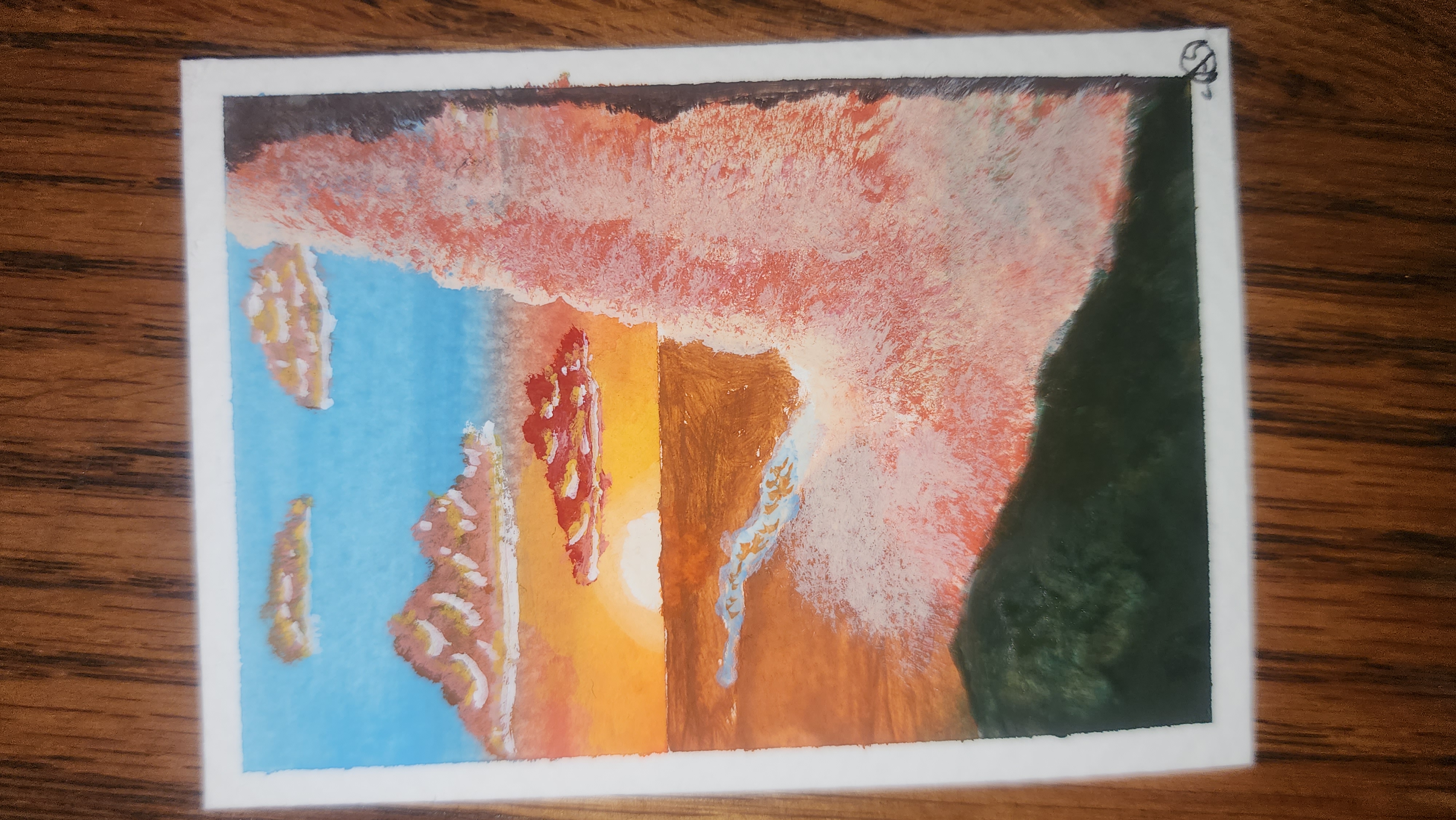 Fire Falls aceo art card