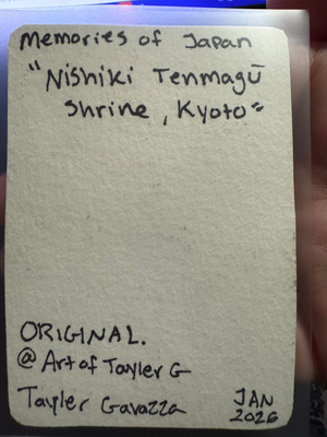 Nishiki Tenmagu Shrine, Kyoto aceo art card thumbnail 2