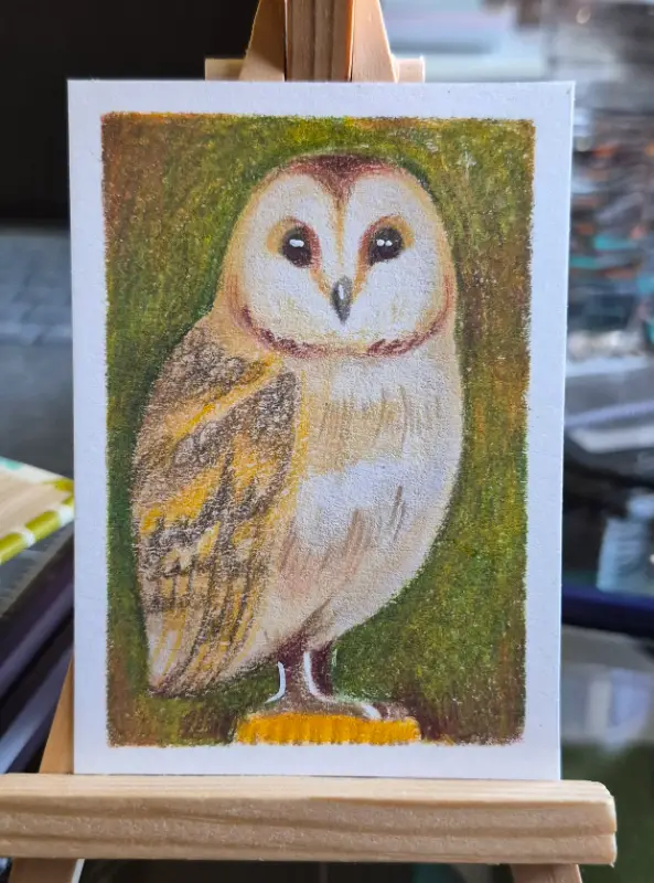 Small Owl aceo art card