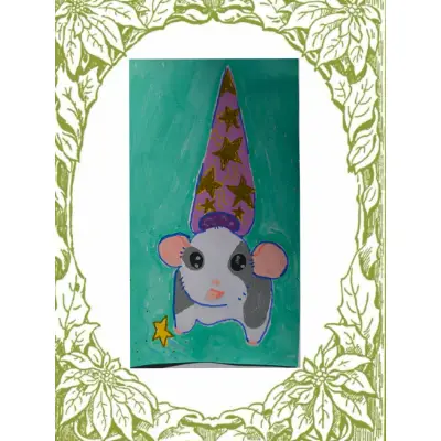 Wizard mouse aceo art card thumbnail 1