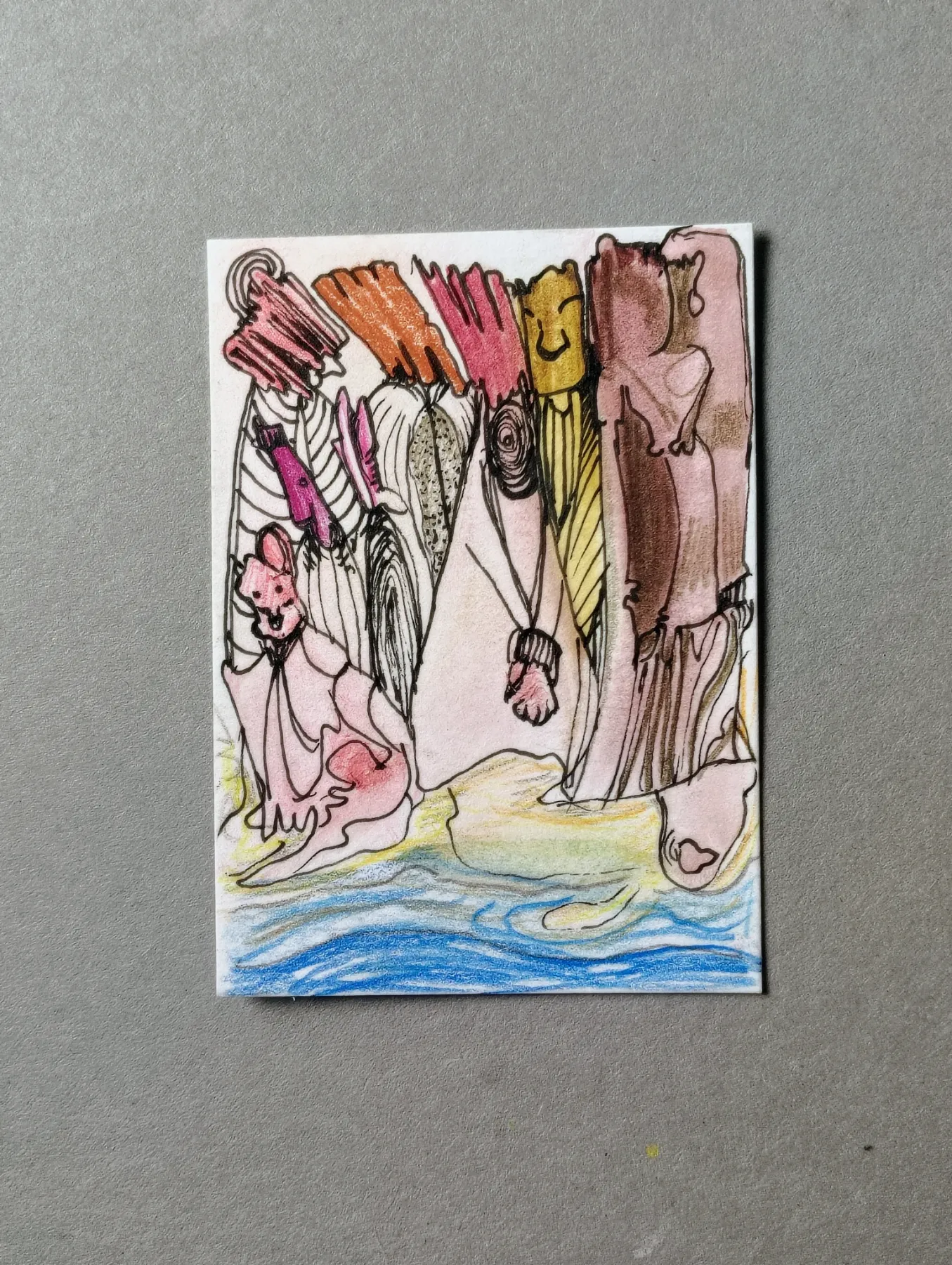 Swatch Family Portrait aceo art card