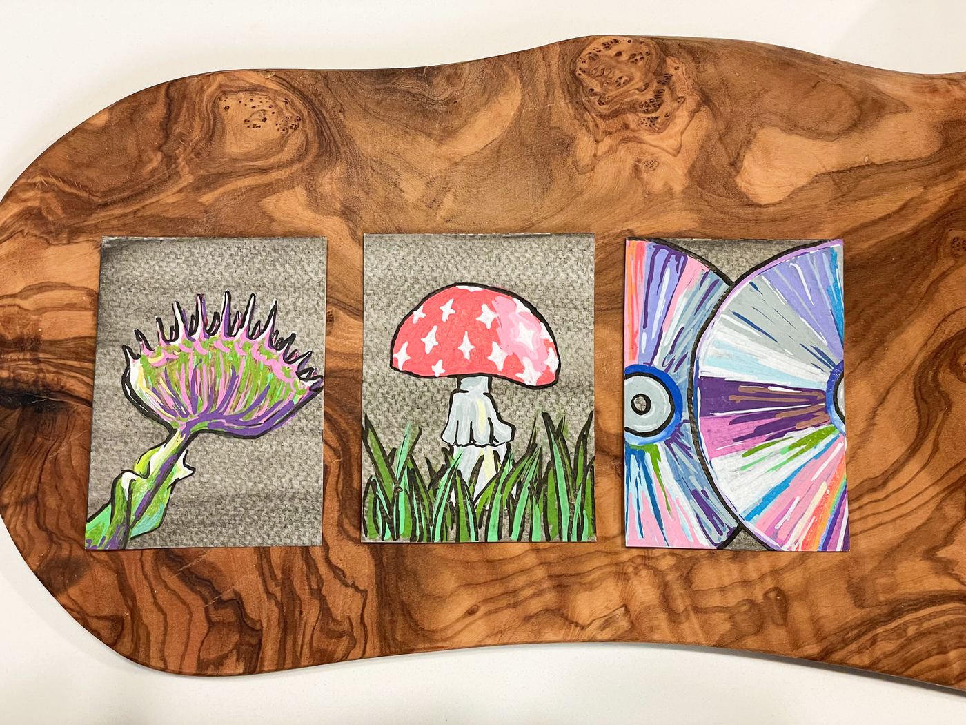 Acrylic Marker study aceo art card