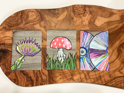 Acrylic Marker study aceo art card thumbnail 1