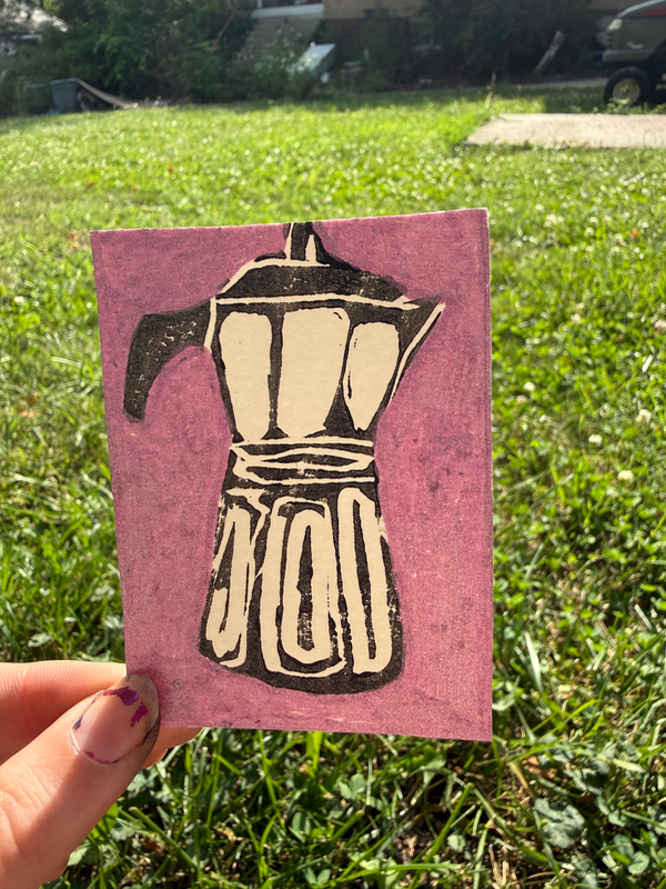 Pink Moka aceo art card