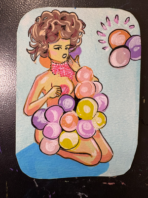 Pop! Pinup aceo art card thumbnail 2
